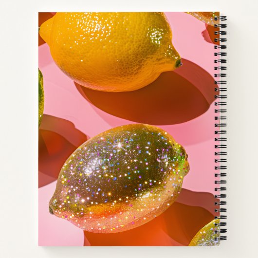 Carnet Personalized Glitter Lemon Citrus Design (Dos)
