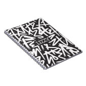 Carnet Personalized Graffiti Name Pattern — Custom Urban (Côté Droit)