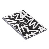 Carnet Personalized Graffiti Name Pattern — Custom Urban (Côté Droit)