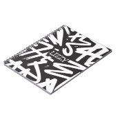 Carnet Personalized Graffiti Name Pattern — Custom Urban (Côté gauche)