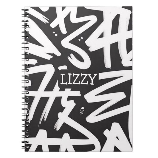 Carnet Personalized Graffiti Name Pattern — Custom Urban (Devant)