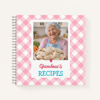 Carnet PERSONALIZED Grandma's Recipe Book (ADD YOU PHOTO)