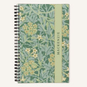Carnet Personalized Green Jasmine Floral Pattern (Recto)