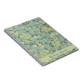 Carnet Personalized Green Jasmine Floral Pattern (Côté Droit)