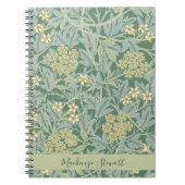 Carnet Personalized Green Jasmine Floral Pattern (Devant)