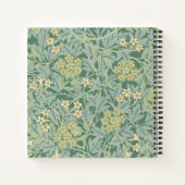 Carnet Personalized Green Jasmine Floral Pattern (Dos)