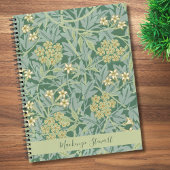 Carnet Personalized Green Jasmine Floral Pattern