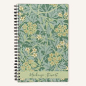 Carnet Personalized Green Jasmine Floral Pattern (Recto)