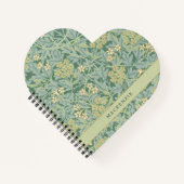 Carnet Personalized Green Jasmine Floral Pattern (Devant)