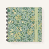 Carnet Personalized Green Jasmine Floral Pattern (Devant)