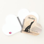 Carnet Personalized Greyhound Notebook with Heart (Intérieur)