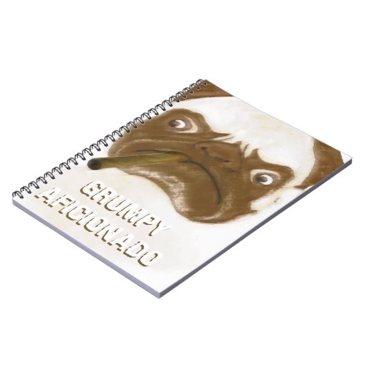 Carnet Personalized Grumpy AFICIONADO Puggy Cigar (Côté gauche)