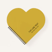 Carnet Personalized Heart Shaped Notebook with Custom Tex (Devant)