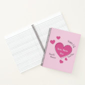 Carnet Personalized Hearts Spiral Notebook Sketchbook (Intérieur)