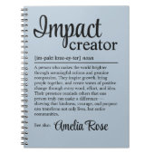 Carnet Personalized Impact Creator Definition Thank You (Devant)