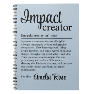 Carnet Personalized Impact Creator Definition Thank You