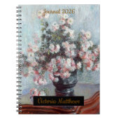 Carnet personalized impressionist still life floral (Devant)