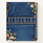 Carnet Personalized jeans and florals  (Dos)