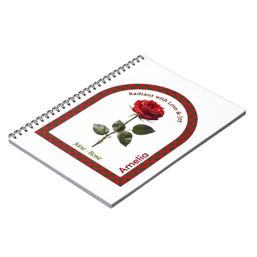 Carnet Personalized June Birth Month Flower Notebook (Côté gauche)