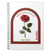 Carnet Personalized June Birth Month Flower Notebook (Devant)