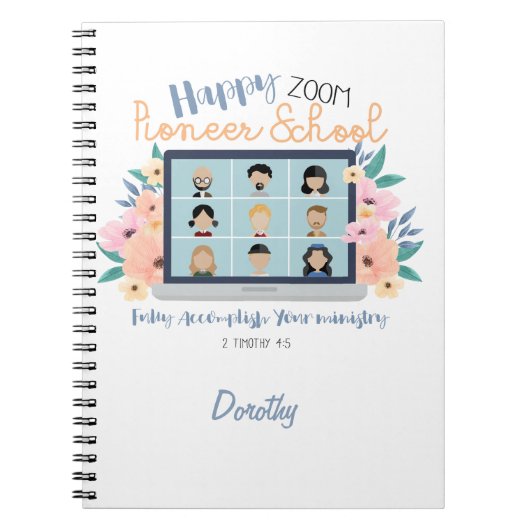 Carnet Personalized JW Happy Zoom Pioneer School 2022  (Devant)