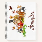 Carnet Personalized Kid's animals Sketch (Devant)