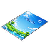 Carnet Personalized Kids Frutiger Aero Name Notebook (Côté gauche)