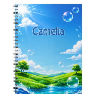 Carnet Personalized Kids Frutiger Aero Name Notebook