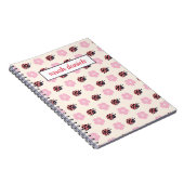 Carnet Personalized Ladybug and flower Pattern (Côté Droit)