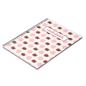 Carnet Personalized Ladybug and flower Pattern (Côté gauche)
