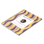 Carnet Personalized Lavender and Yellow Wave Patterned  (Côté gauche)