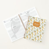 Carnet Personalized Lemon Pattern Recipe Book (Intérieur)