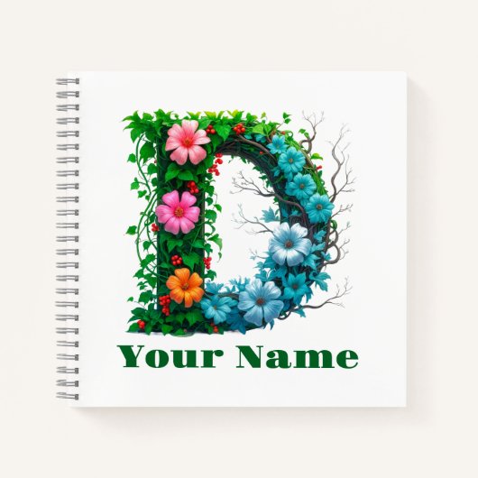 Carnet Personalized Letter D (Devant)