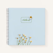 Carnet Personalized Minimalist Floral Notebook (Devant)