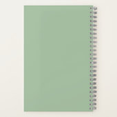 Carnet Personalized Minimalist Green Flower Notebook (Verso)