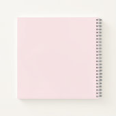 Carnet Personalized Minimalist Pink Floral Notebook (Dos)