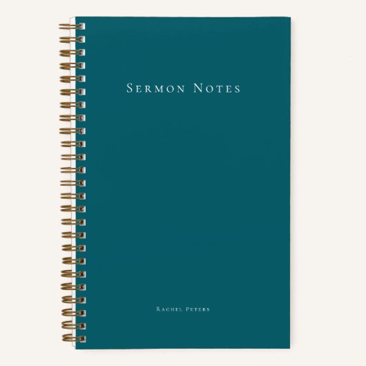 Carnet Personalized Modern Sermon Church (Recto)