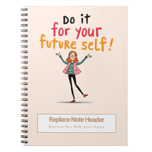 Carnet Personalized Motivational Notebook (Devant)