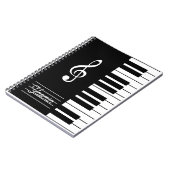 Carnet Personalized Music Notebook Piano Teacher  (Côté gauche)