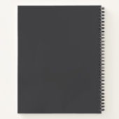 Carnet Personalized Name Funny Scribble Sketchbook Black (Dos)