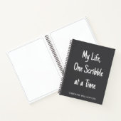 Carnet Personalized Name Funny Scribble Sketchbook Black (Intérieur)