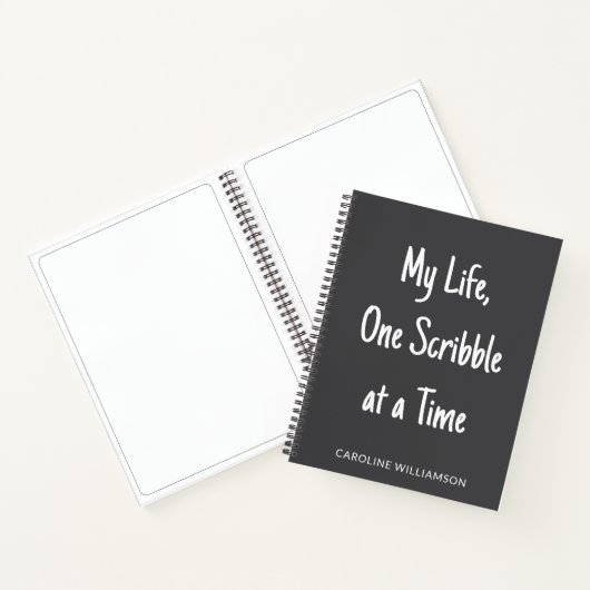Carnet Personalized Name Funny Scribble Sketchbook Black (Intérieur)