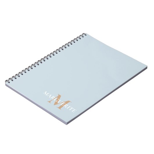 Carnet Personalized Name Monogram (Côté gauche)