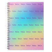 Carnet Personalized Name Pastel Rainbow Gradient Notebook (Devant)