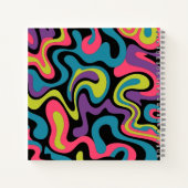 Carnet Personalized Neon Abstract Pattern — Retro Design (Dos)
