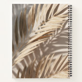 Carnet Personalized Neutral Palm Shadows Tropical (Dos)