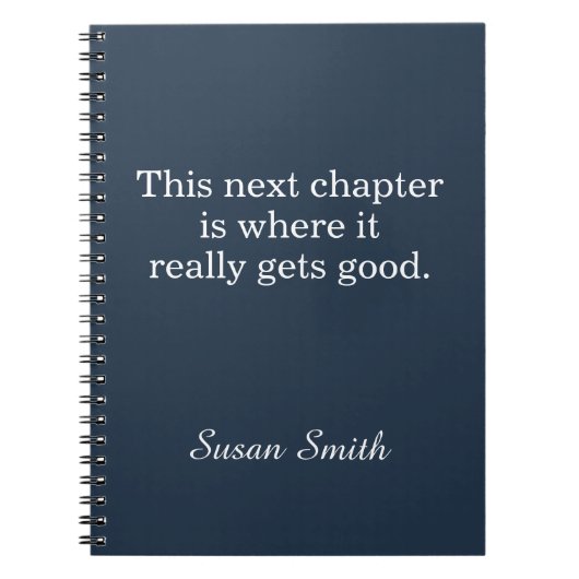 Carnet Personalized Next Chapter Quote Inspirational (Devant)