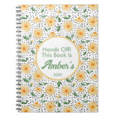 Carnet Personalized Notebook – Daisy design (Devant)