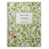 Carnet Personalized Notebook for Moms, Unique Floral  (Devant)