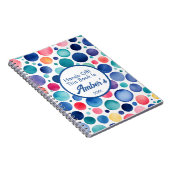 Carnet Personalized Notebook – Multicolor Circle Design – (Côté Droit)